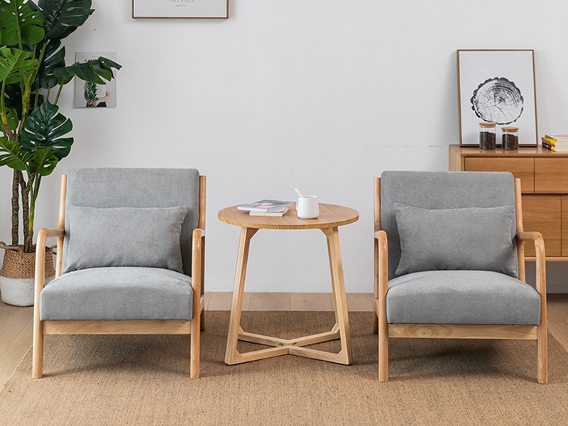 Moderni Leather-sensus sella cum armis lignis, cubiculum exedra, supellectilem tectis YQ-K2001