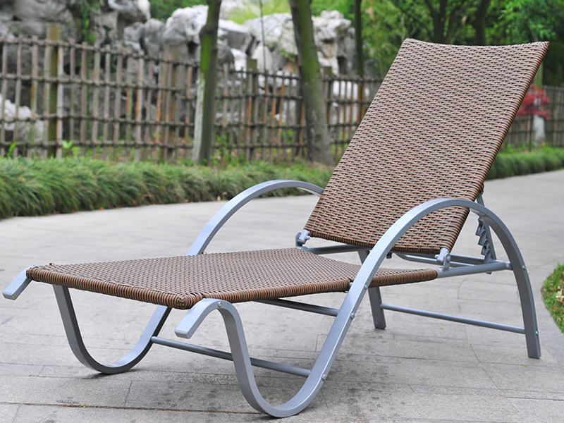 Outdoor Wicker Lounge, Aluminium Wicker Daybed, poolside Wicker Lounge YQ-RB, CDI