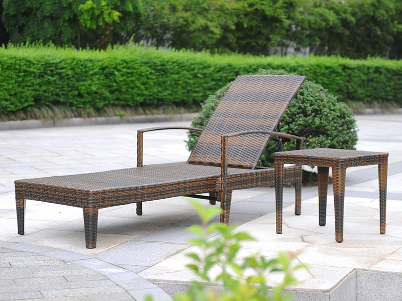 Outdoor rattan lascivitis, aluminium rattan recliner lectum, rattan daybed yq-rb-CDIX