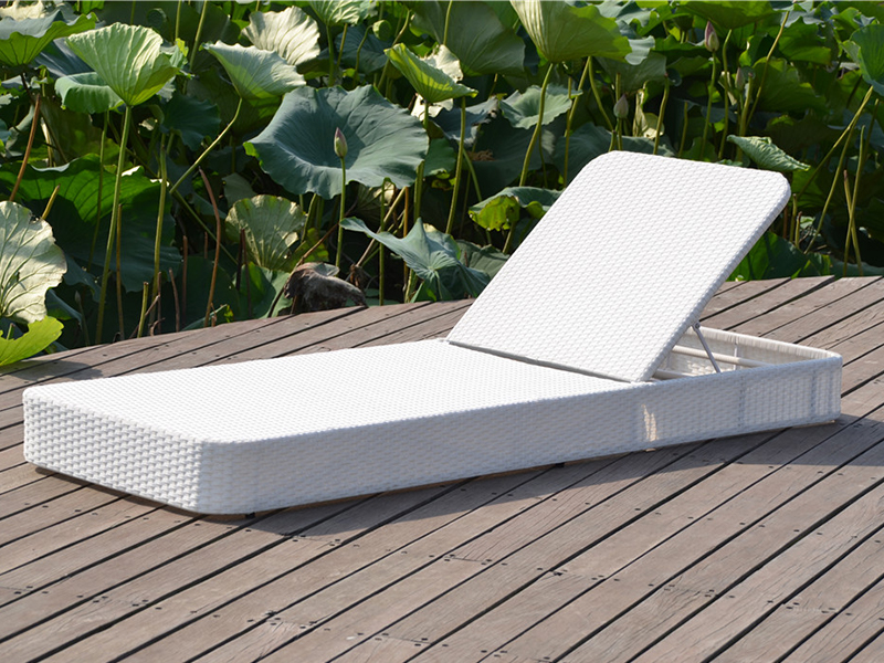 Alba Rattan Classical, Outdoor relaxation Sunbed, Aluminium Frame Rattan Daybed YQ-RB, CDXXXII