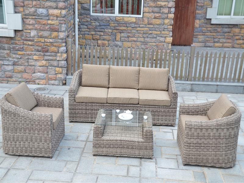 Rattan Stibadium Set, 4PCs Aluminium Stibadium Stibadium Set YQR-418-2